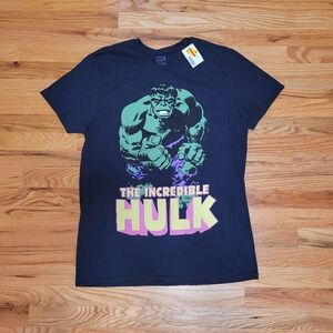 Mens Marvel The Incredible Hulk Comic Graphic Tee- L- Casual, Superhero, T-shirt